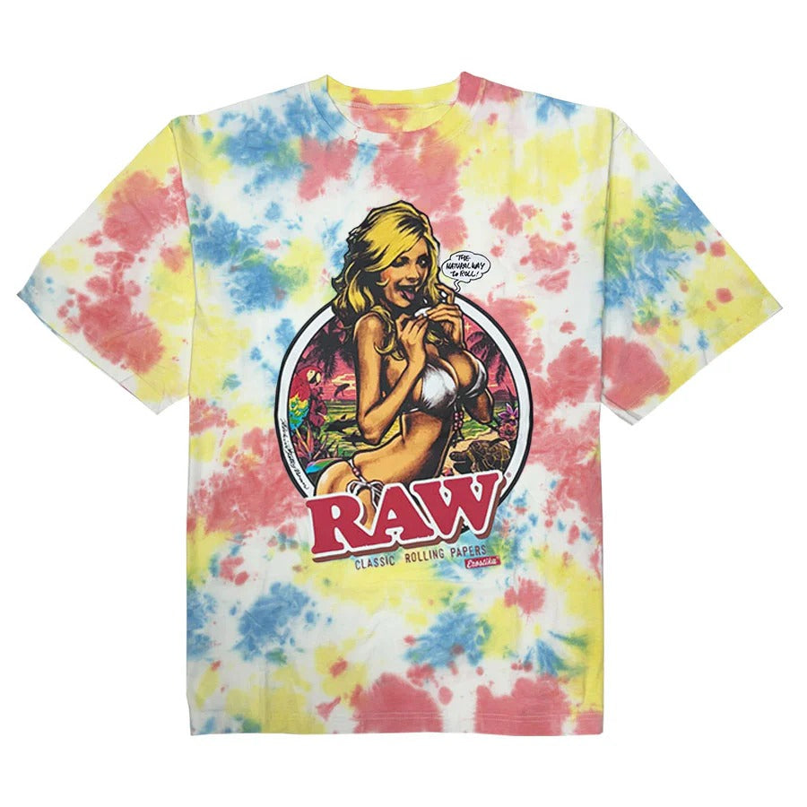 RAW GIRL Tie Dye TEE S/S - MARBLE