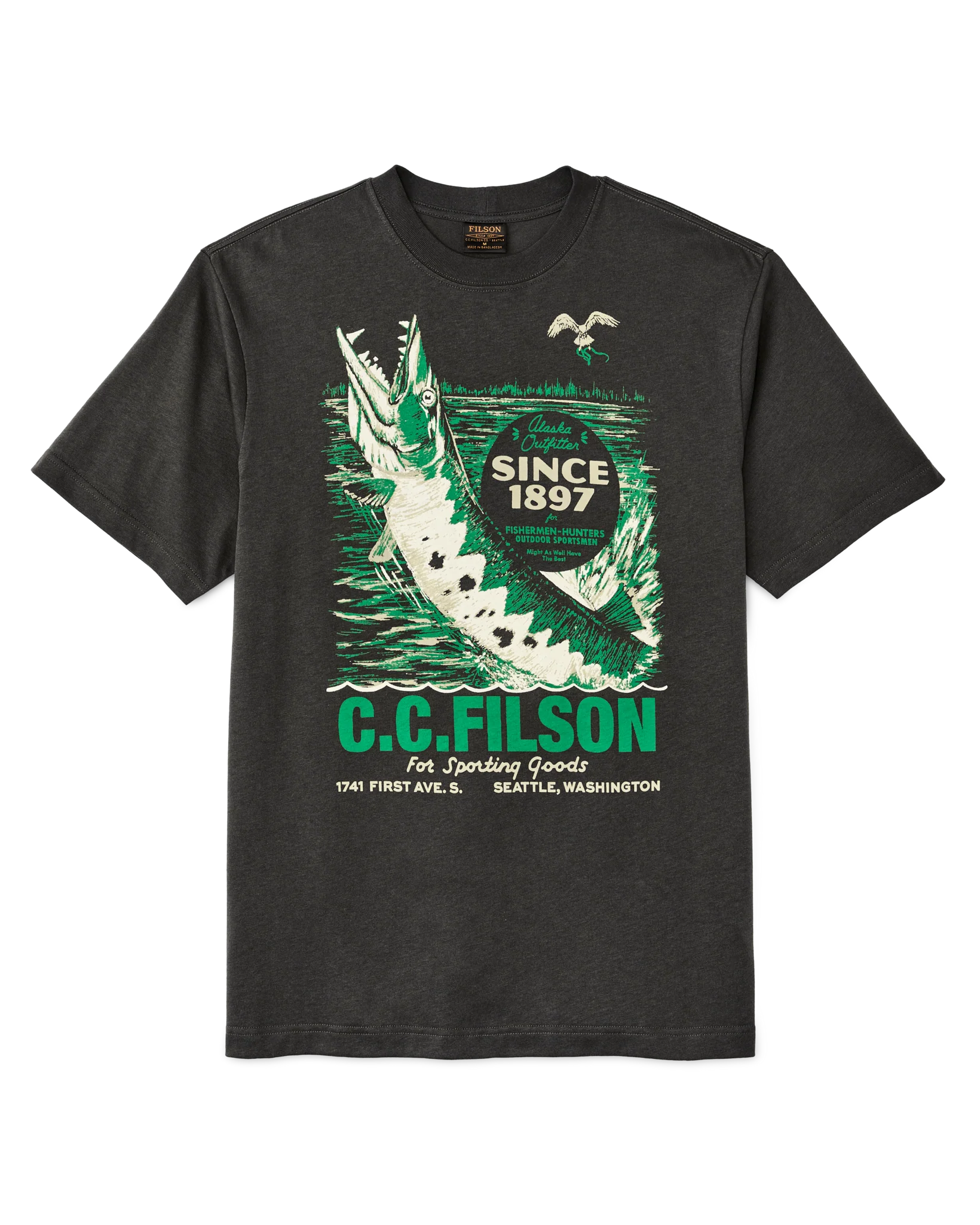 SHORT SLEEVE SPORTING GOODS GRAPHIC T-SHIRT (FRONTIER) - PEAT/SPORTING GOODS