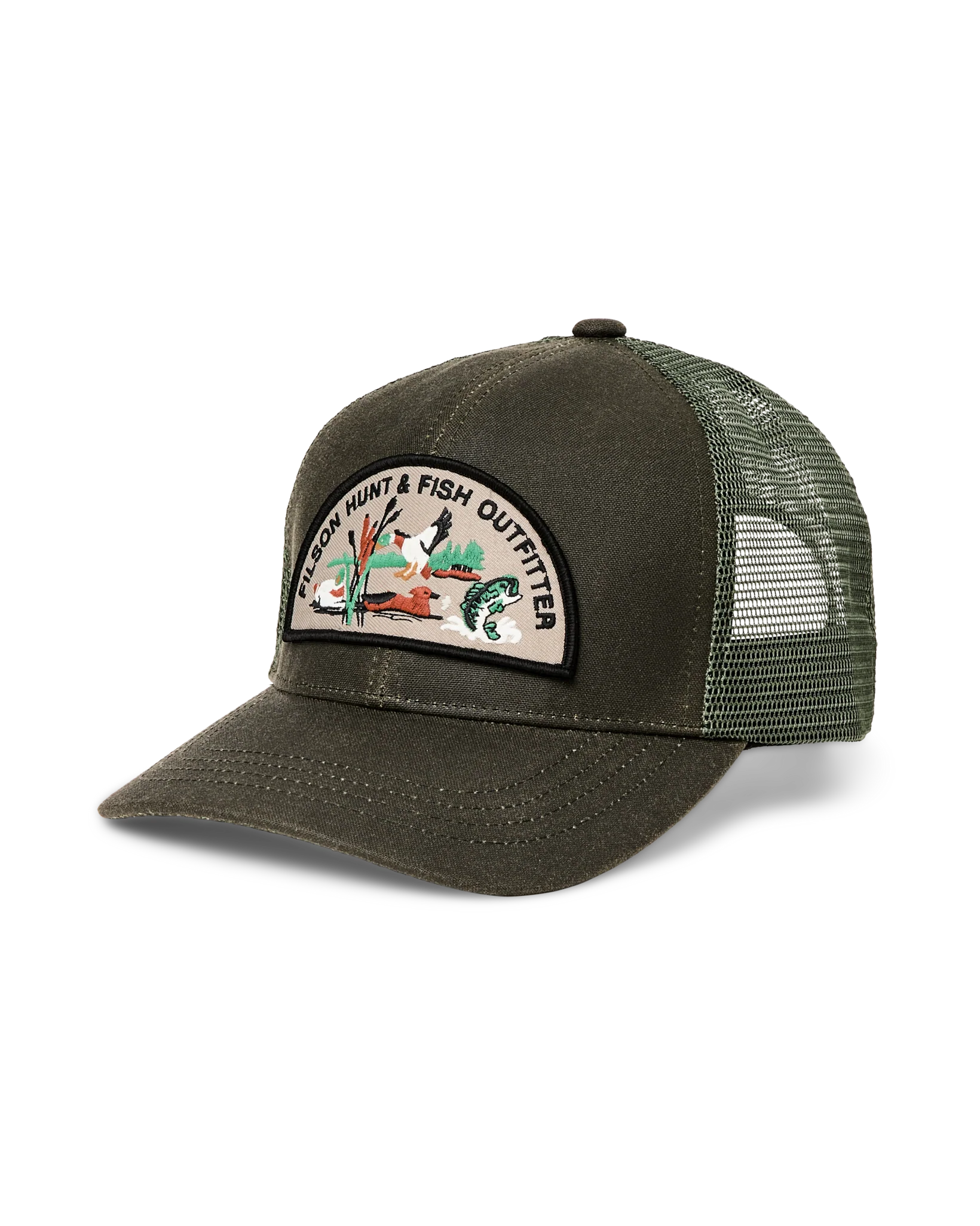 LOGGER MESH CAP - OTTER GREEN/HUNT FISH