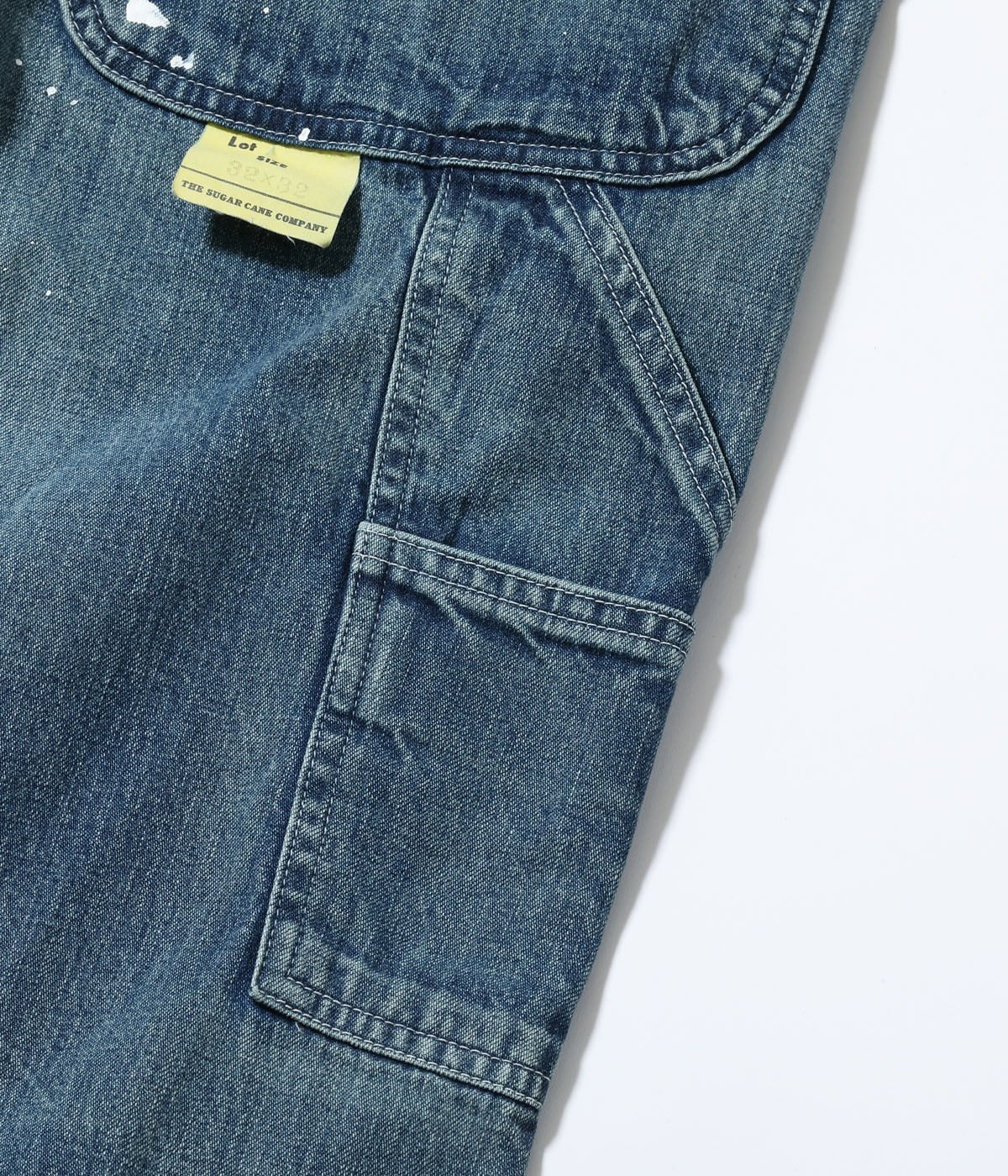 SC42549 11oz. BLUE DENIM WORK PANTS AGED MODEL - INDIGO