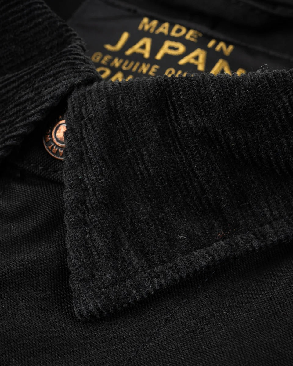 IHJ-148-BLK 10OZ KURASHIKIZOME® ORGANIC COTTON DUCK CHORE JACKET - BLACK