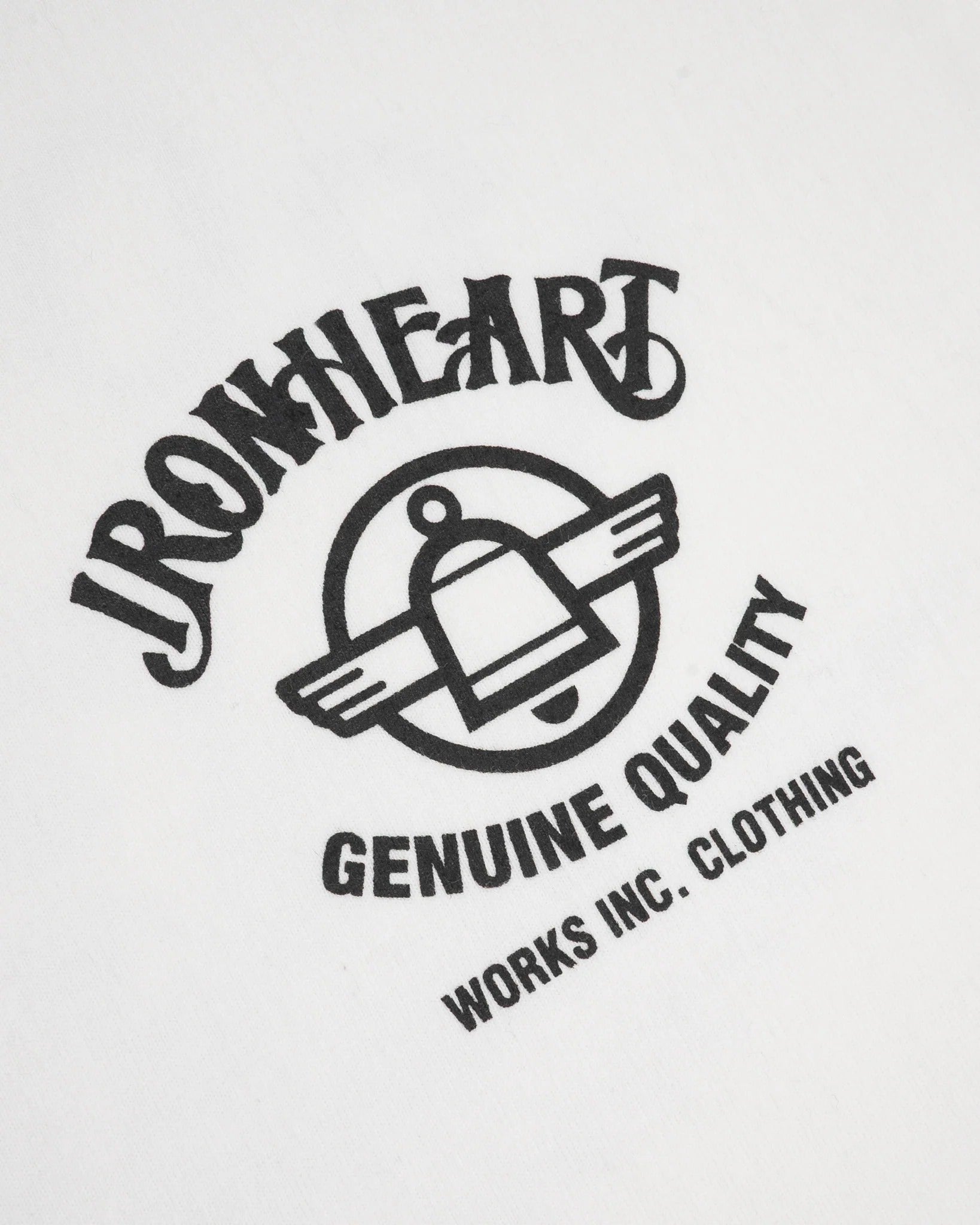IHT-2502 7.5oz Printed Loopwheel Crew Neck T-Shirt - WHITE