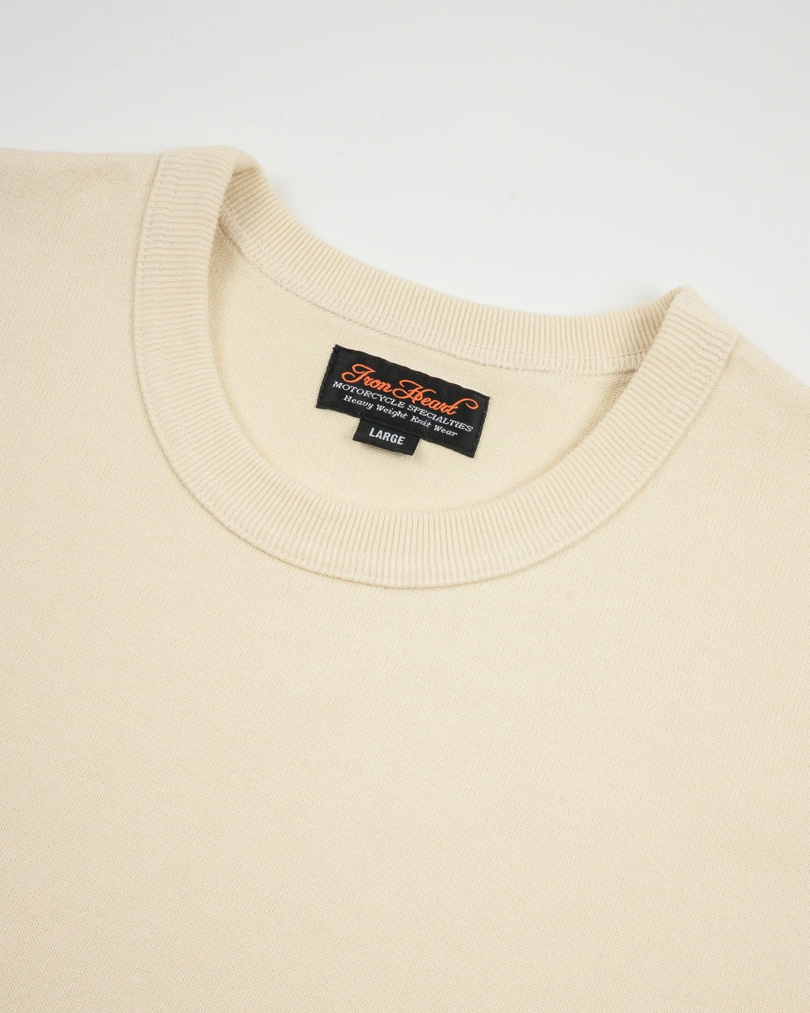 IHT-1600 11oz Cotton Knit Crew Neck T-Shirt - CREAM