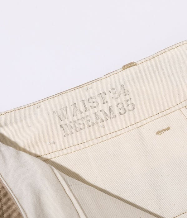 M43036 / EARLY MILITARY CHINOS 1942 MODEL (ONE WASH) - BEIGE