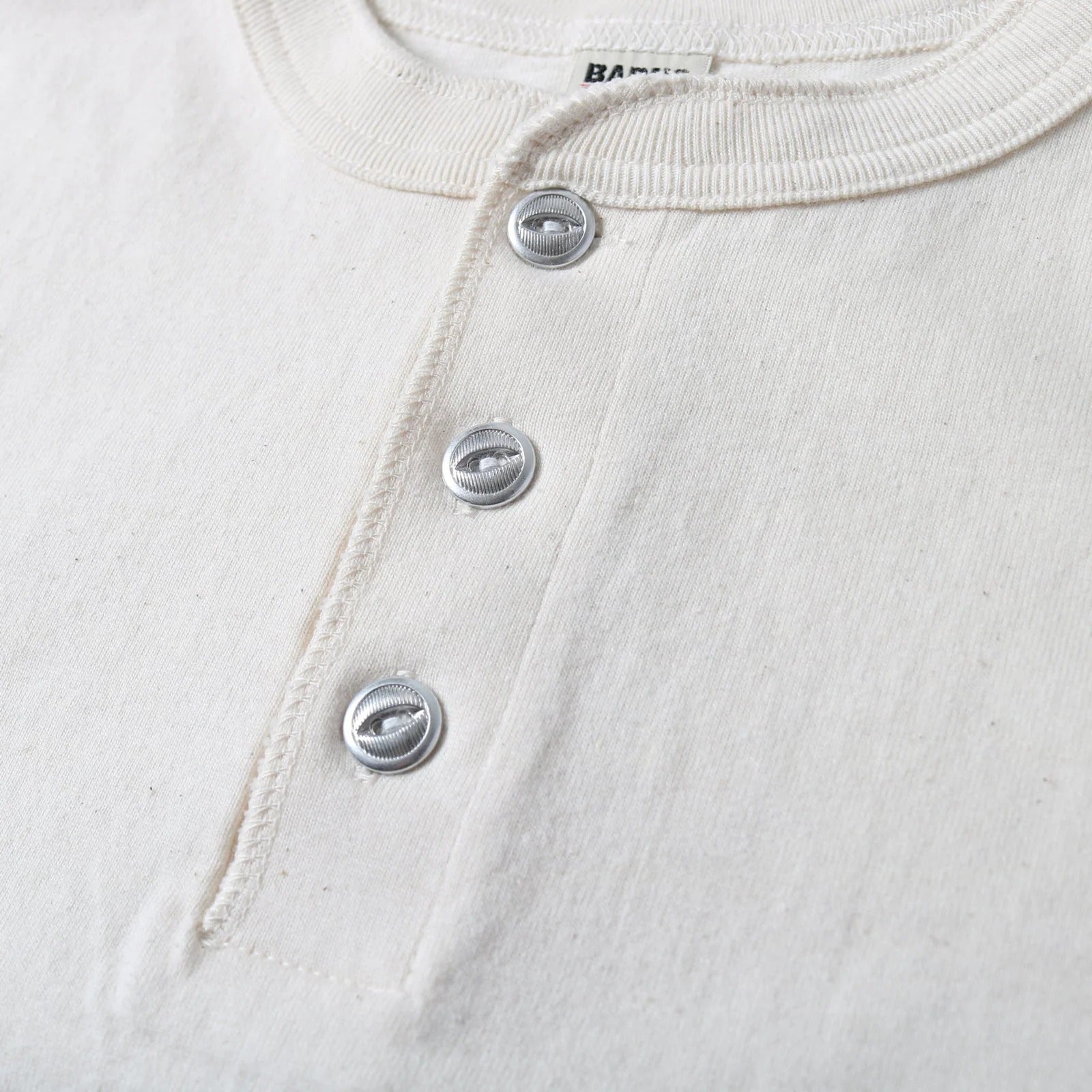 BR-8146SP STANDARD COZUN Henry Neck T-Shirt (Button Works) - IVORY