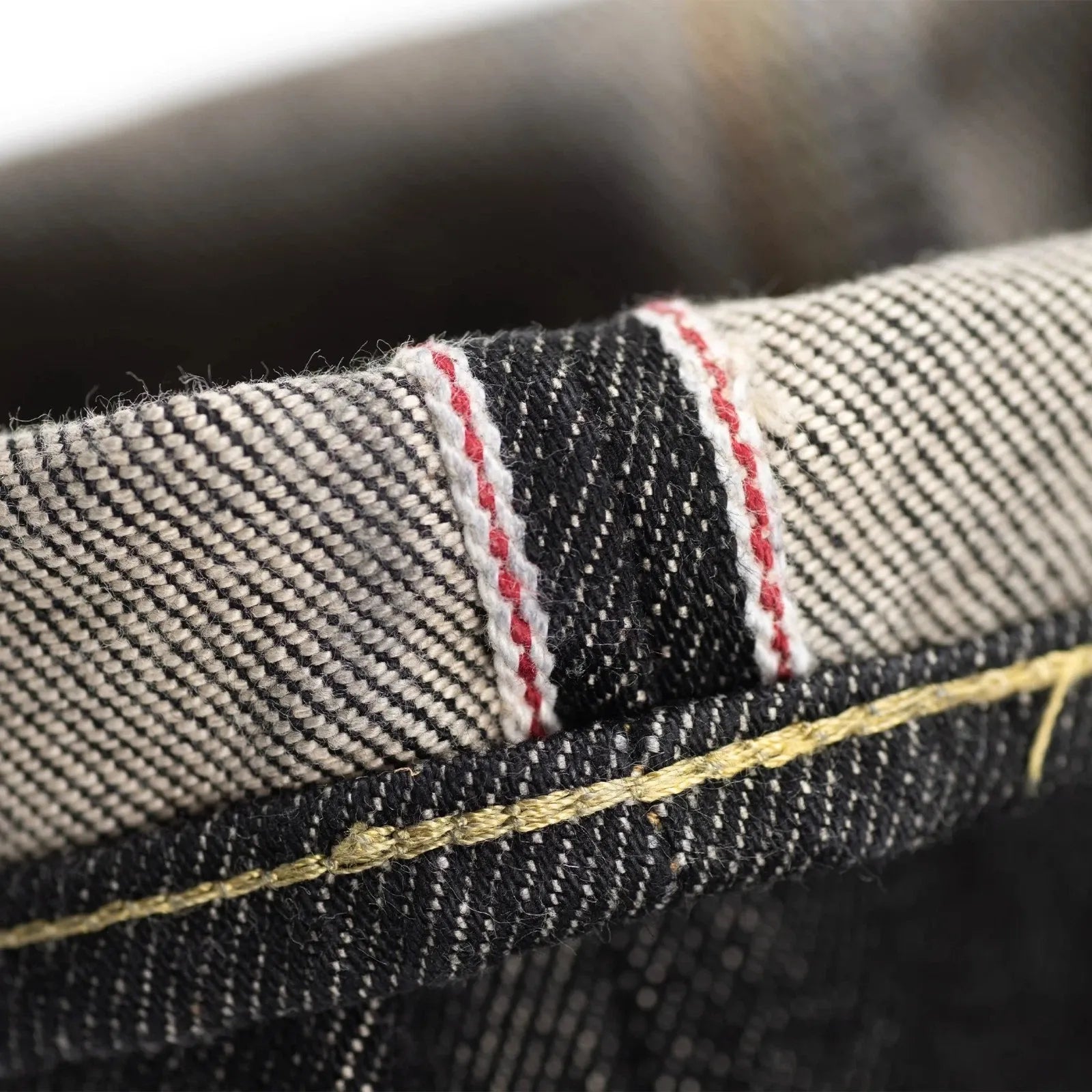 IH-634S-BK 21oz Selvedge Denim Straight Cut - BLACK