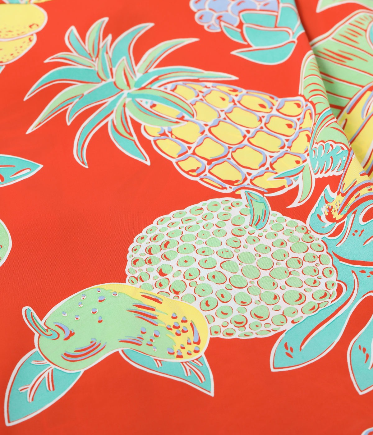 SS39415 RAYON HAWAIIAN SHIRT “TROPICAL FRUITS” - ORANGE