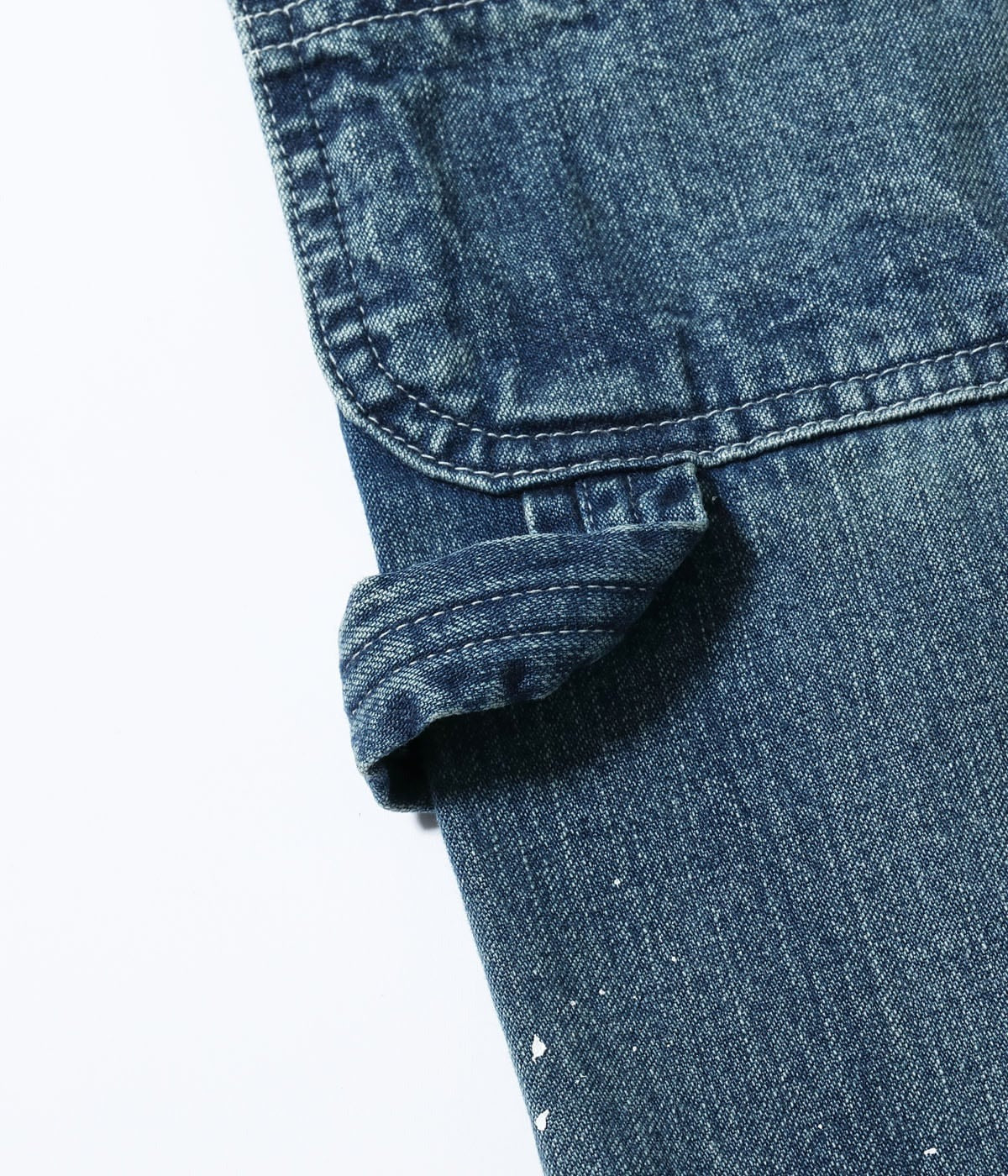 SC42549 11oz. BLUE DENIM WORK PANTS AGED MODEL - INDIGO