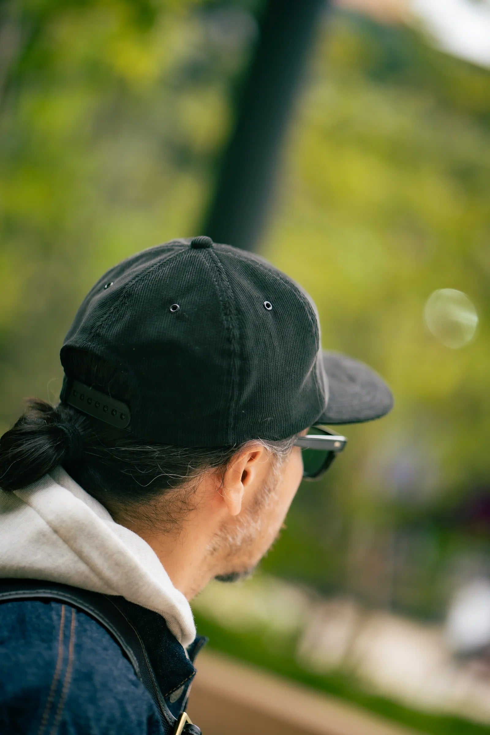 BA25106 FIVE PANEL CORDUROY CAP / LOOK AT HOW BUCO DID IT! - BLACK