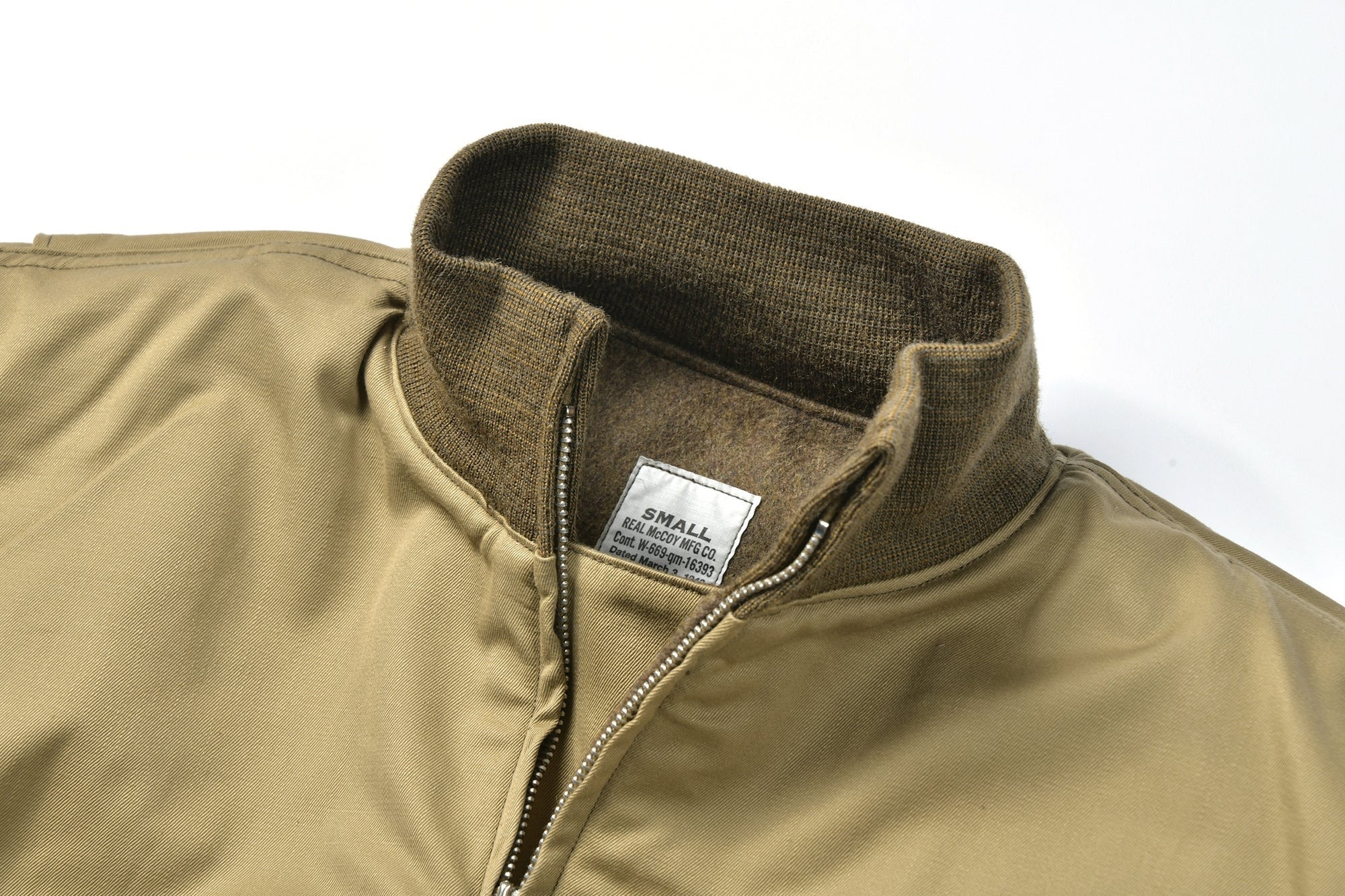 MJ22108 JACKET, COMBAT, WINTER REAL McCOY MFG. CO. - KHAKI