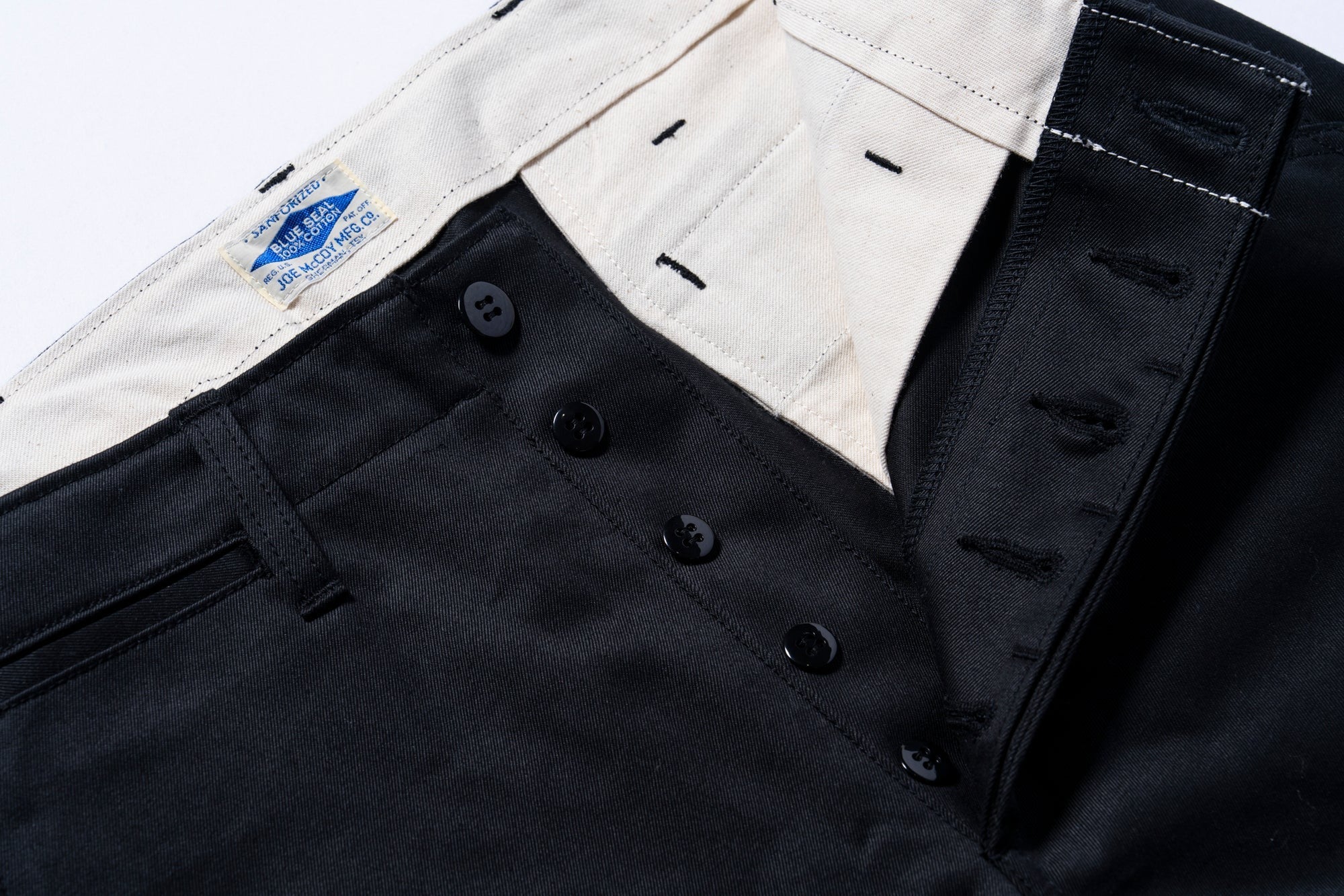 MP19010 BLUE SEAL CHINO TROUSERS - BLACK