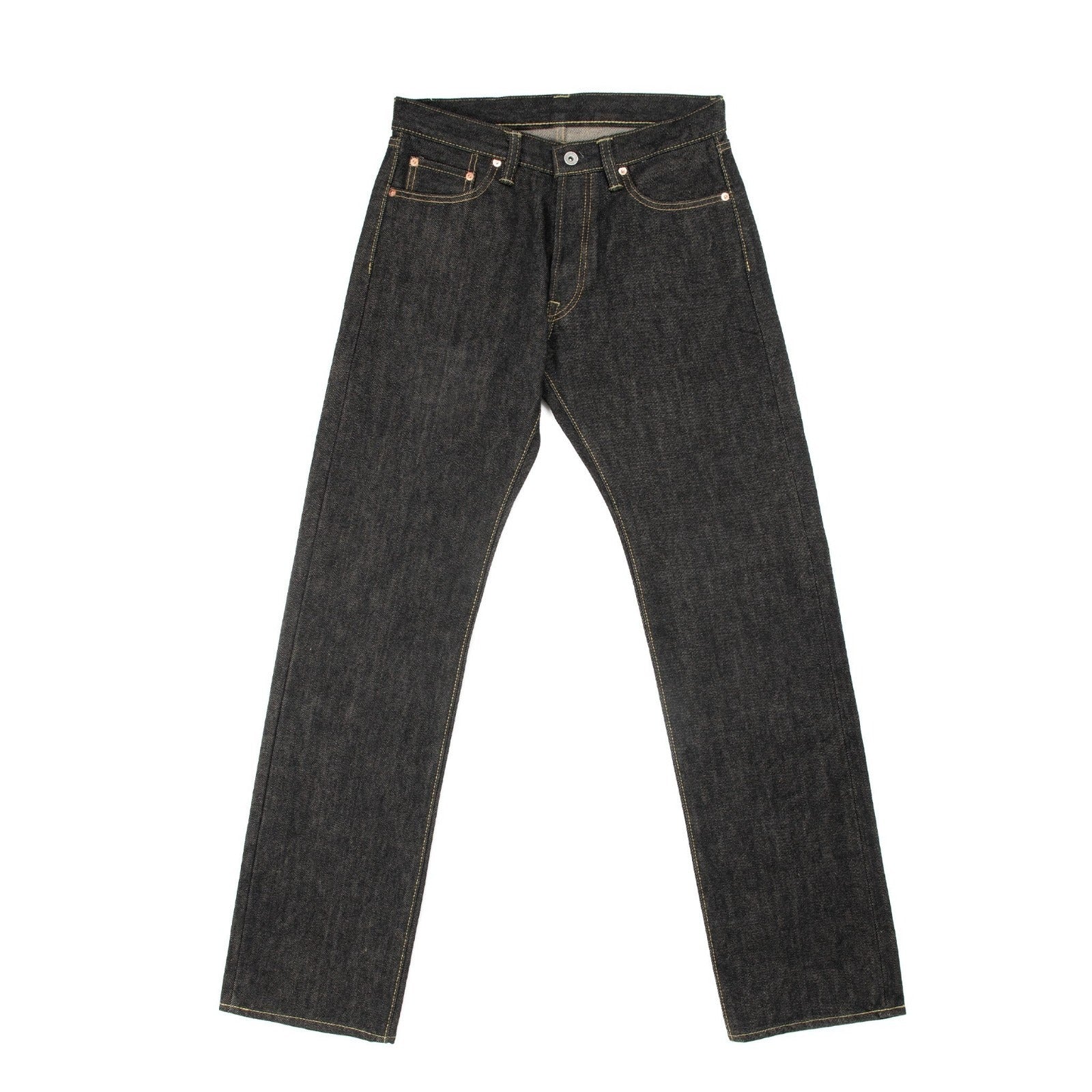 IH-634S-BK 21oz Selvedge Denim Straight Cut - BLACK