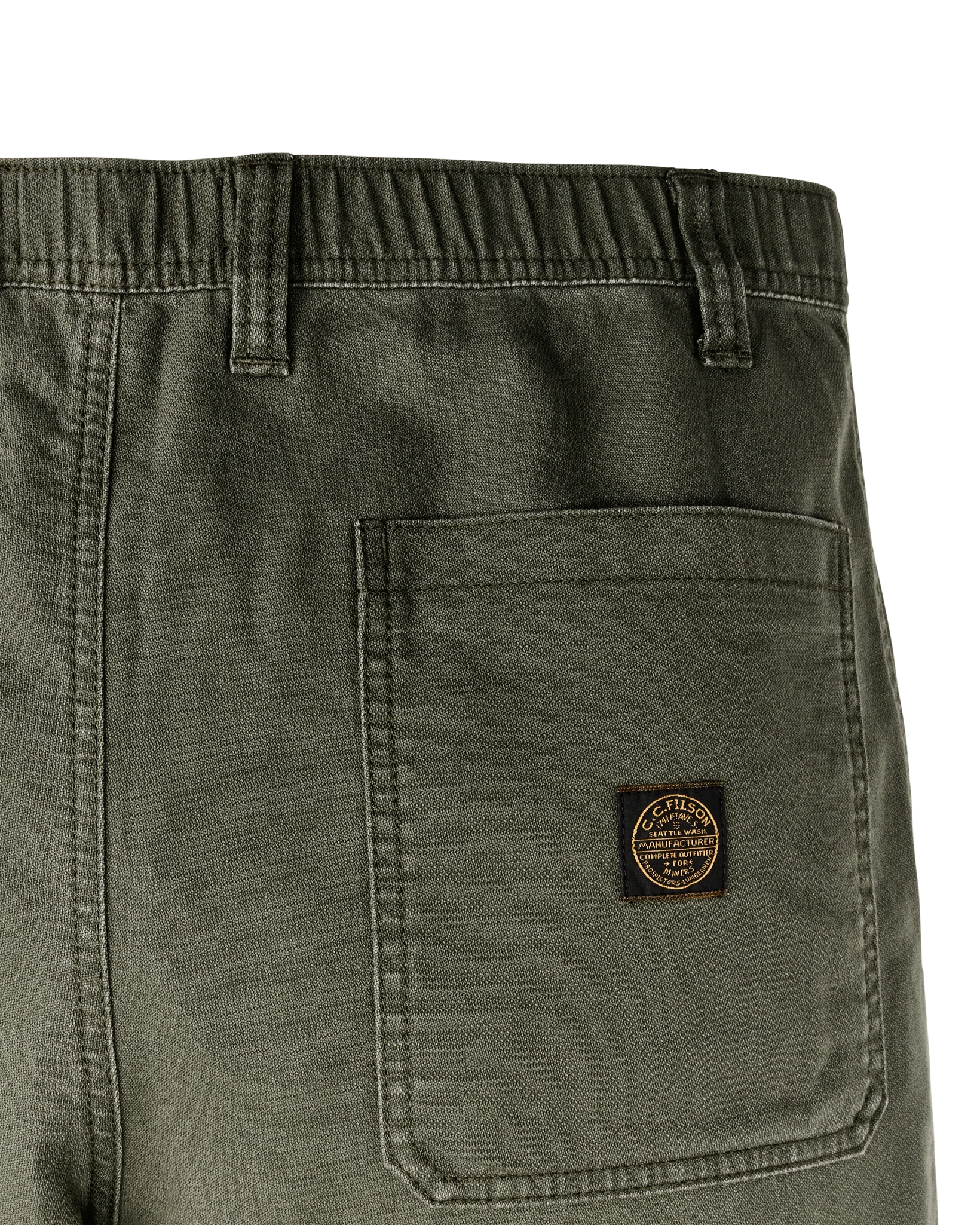 CLARKSTON DOUBLE FRONT PANTS - SURPLUS GREEN