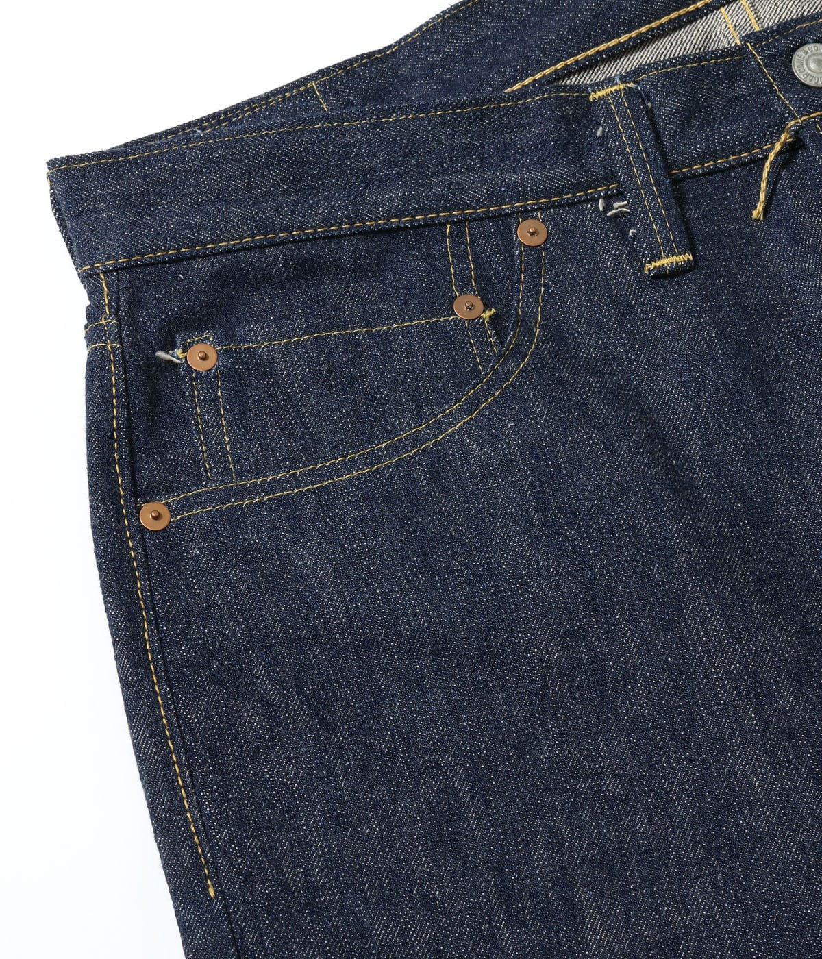 SC49001 SUGAR CANE Super “Denim” Collectibles #01 14oz. BLUE DENIM WAIST OVERALLS “S1945” MODEL - INDIGO