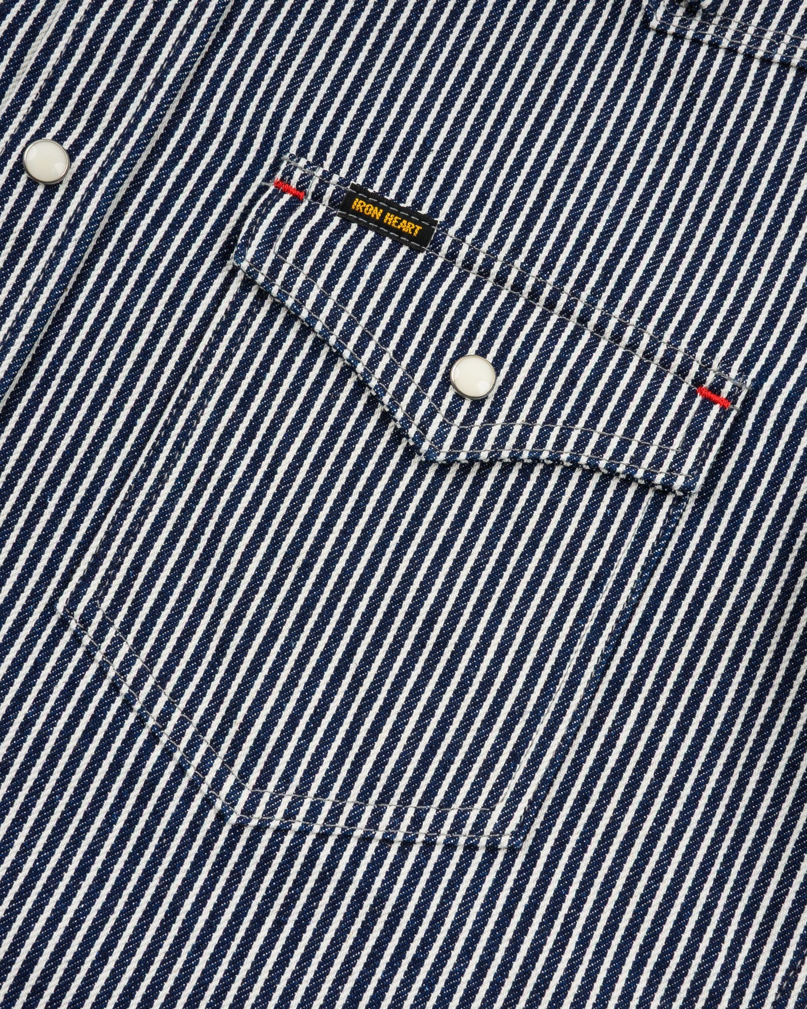 IHSH-07 12oz Hickory Stripe Western Shirt - INDIGO