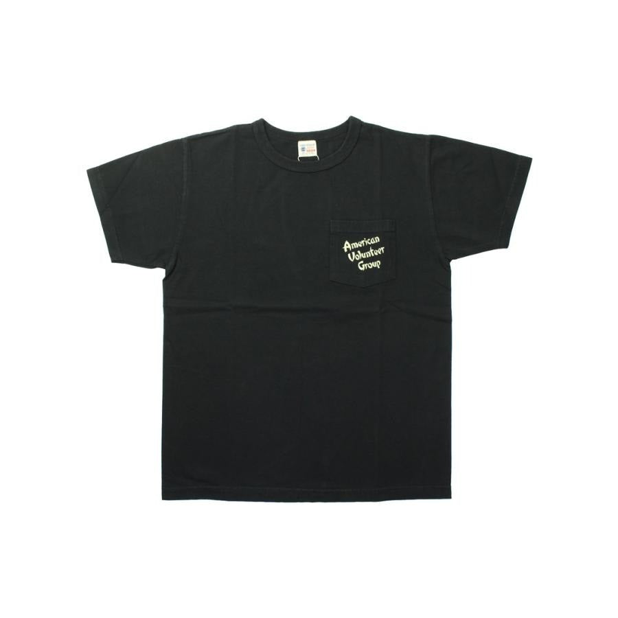 BR79581 S/S POCKET T-SHIRT 3rd SQ AMERICAN VOLUNTEER GROUP - BLACK