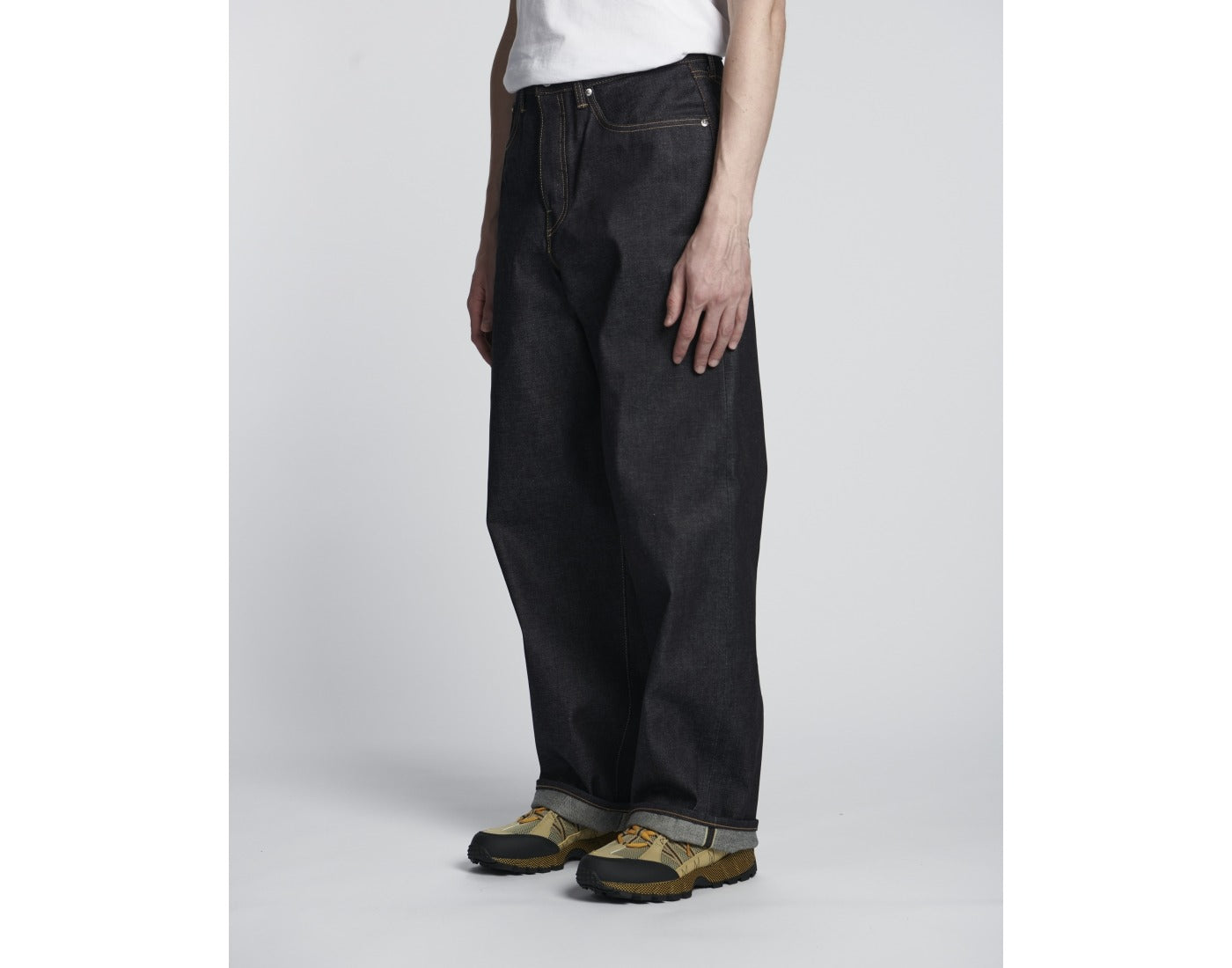 EEU05-189 WIDE PANT - BLUE UNWASHED