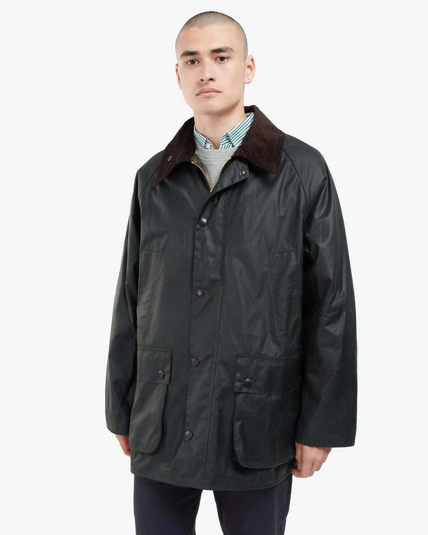 OS BEDALE WAX JACKET - SAGE