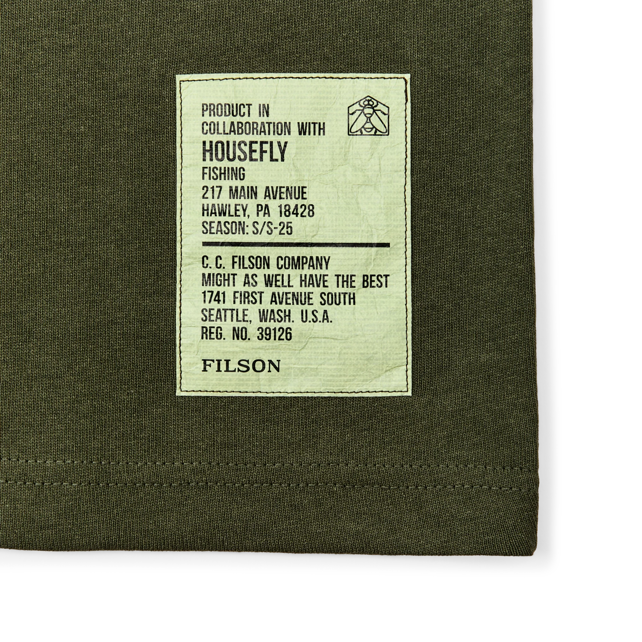 FILSON X HOUSEFLY FRONTIER GRAPHIC T-SHIRT - CYPRESS/ENERGY