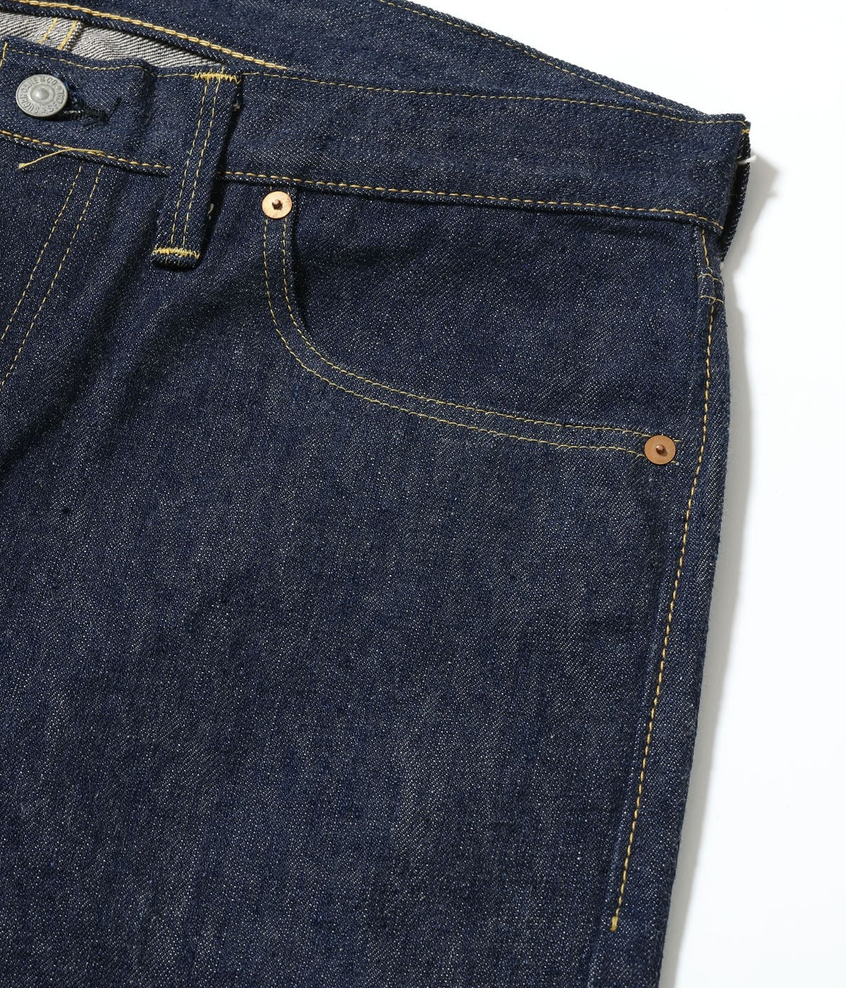 SC49001 SUGAR CANE Super “Denim” Collectibles #01 14oz. BLUE DENIM WAIST OVERALLS “S1945” MODEL - INDIGO