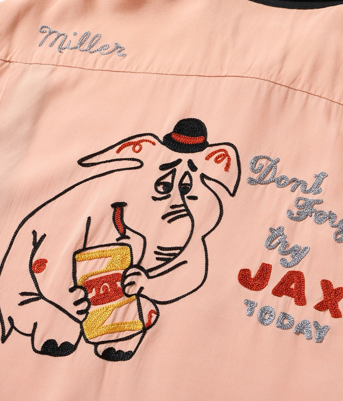 SE39458 RAYON BOWLING SHIRT “JAX BEER” - PINK