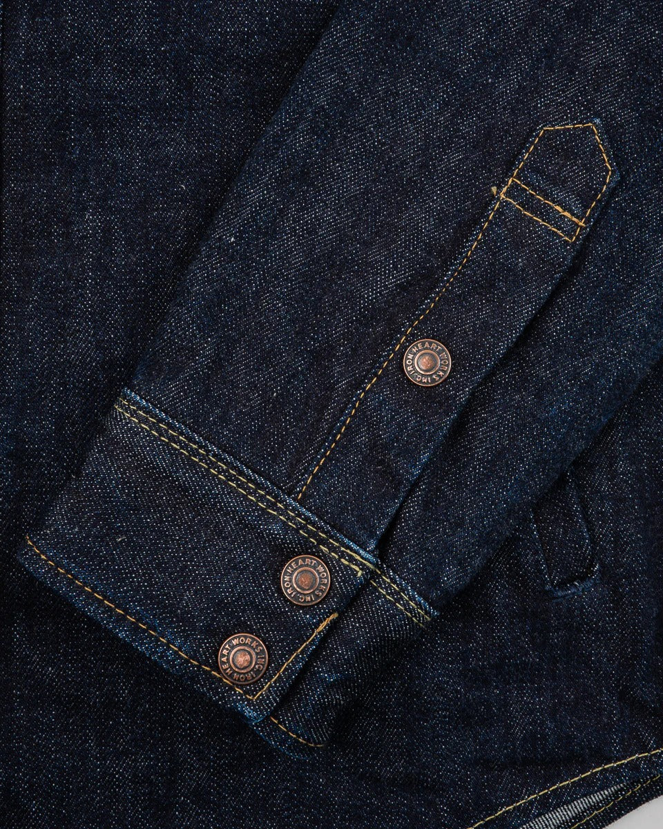 IHSH-427-IND 16OZ SELVEDGE DENIM CPO SHIRT - INDIGO