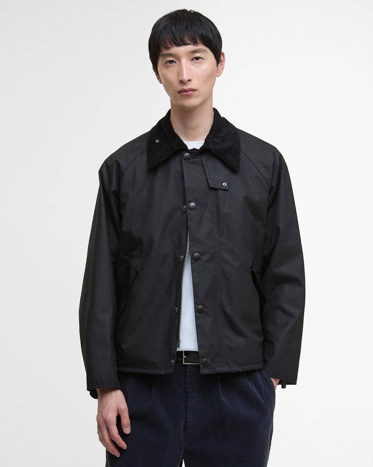 MODIFIED TRANSPORT WAX JACKET - BLACK