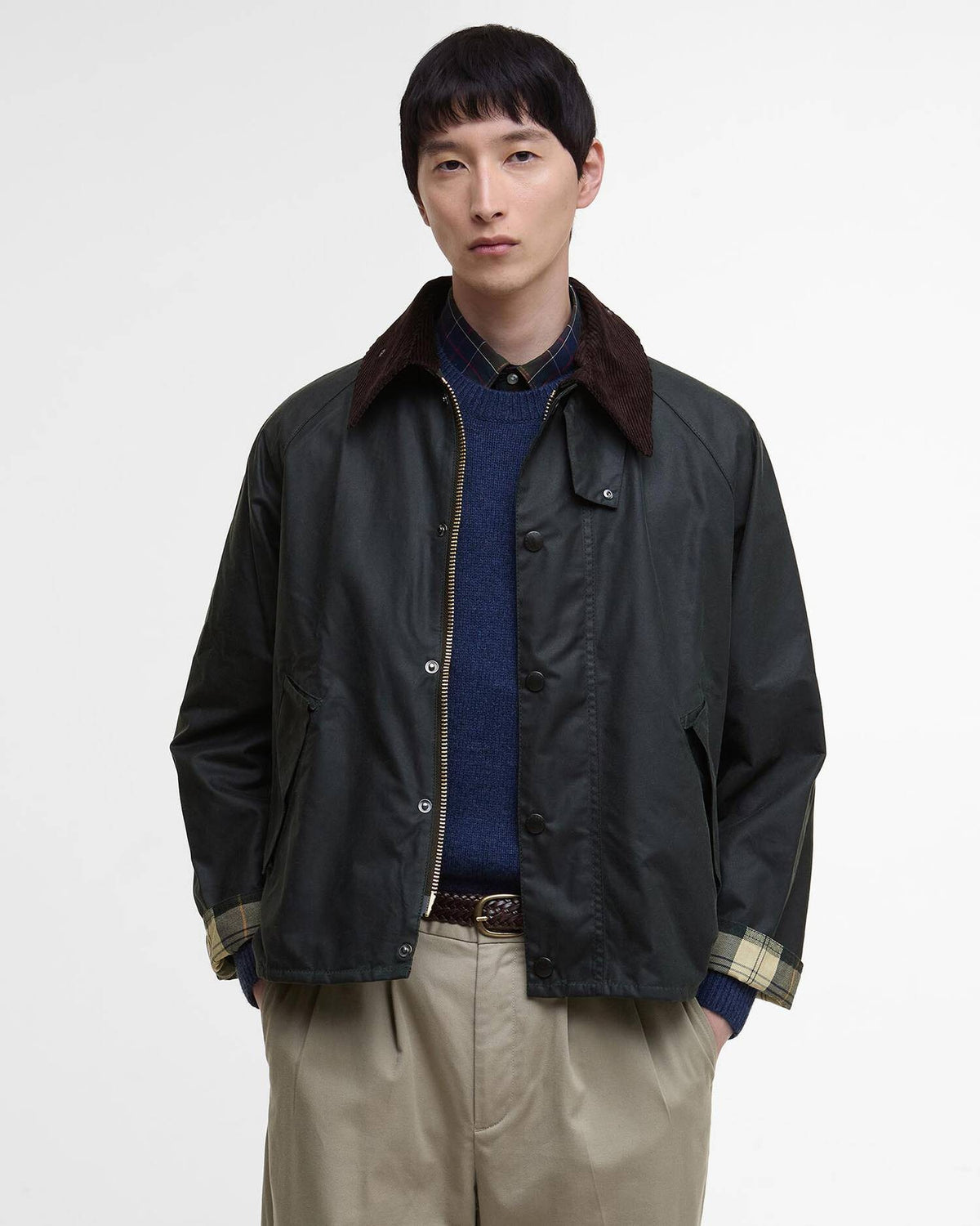 MODIFIED TRANSPORT WAX JACKET - SAGE
