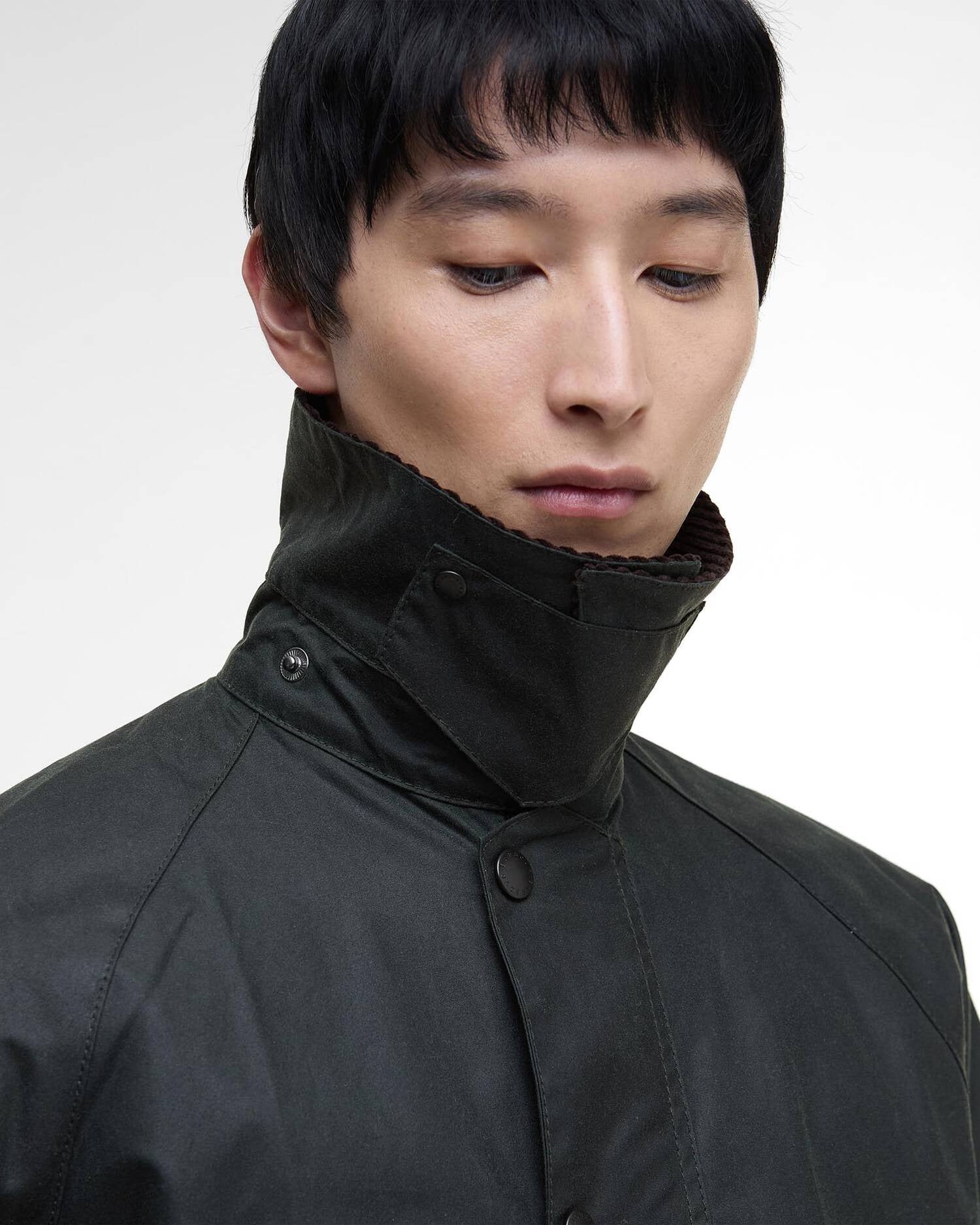 MODIFIED TRANSPORT WAX JACKET - SAGE