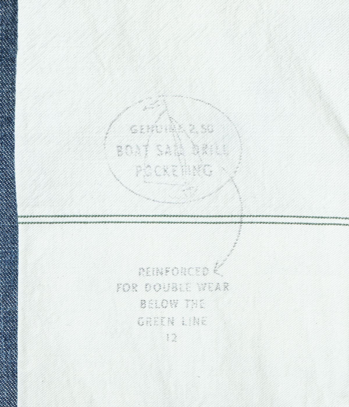 SC42549 11oz. BLUE DENIM WORK PANTS AGED MODEL - INDIGO