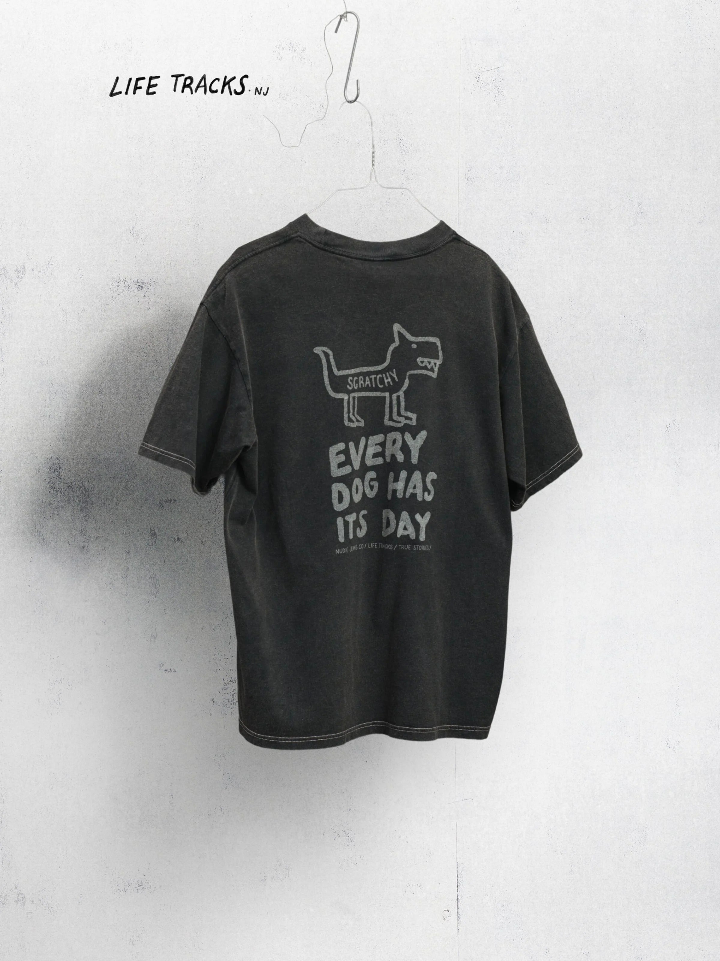 Koffe Scratched Tracks T-Shirt - Antracite