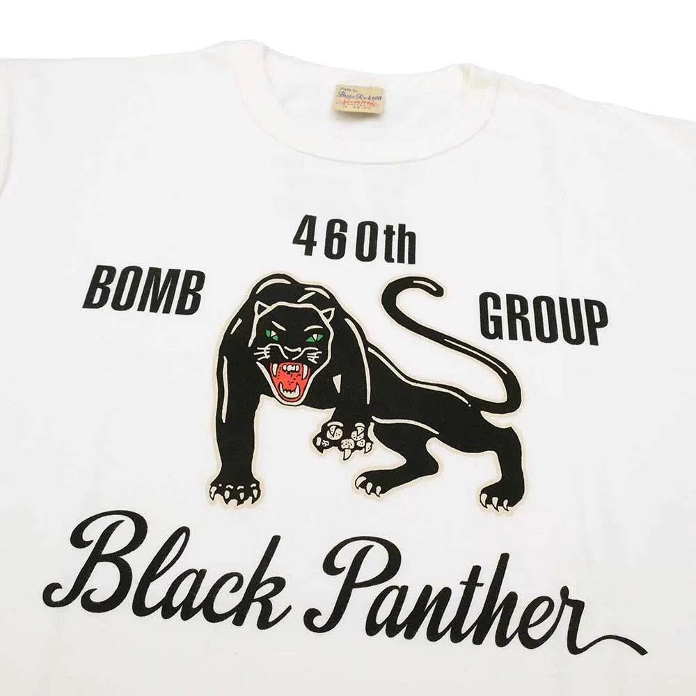 BR79575 GOVERNMENT ISSUE T-SHIRT 460th Bomb. SQ. Black Panther - WHITE