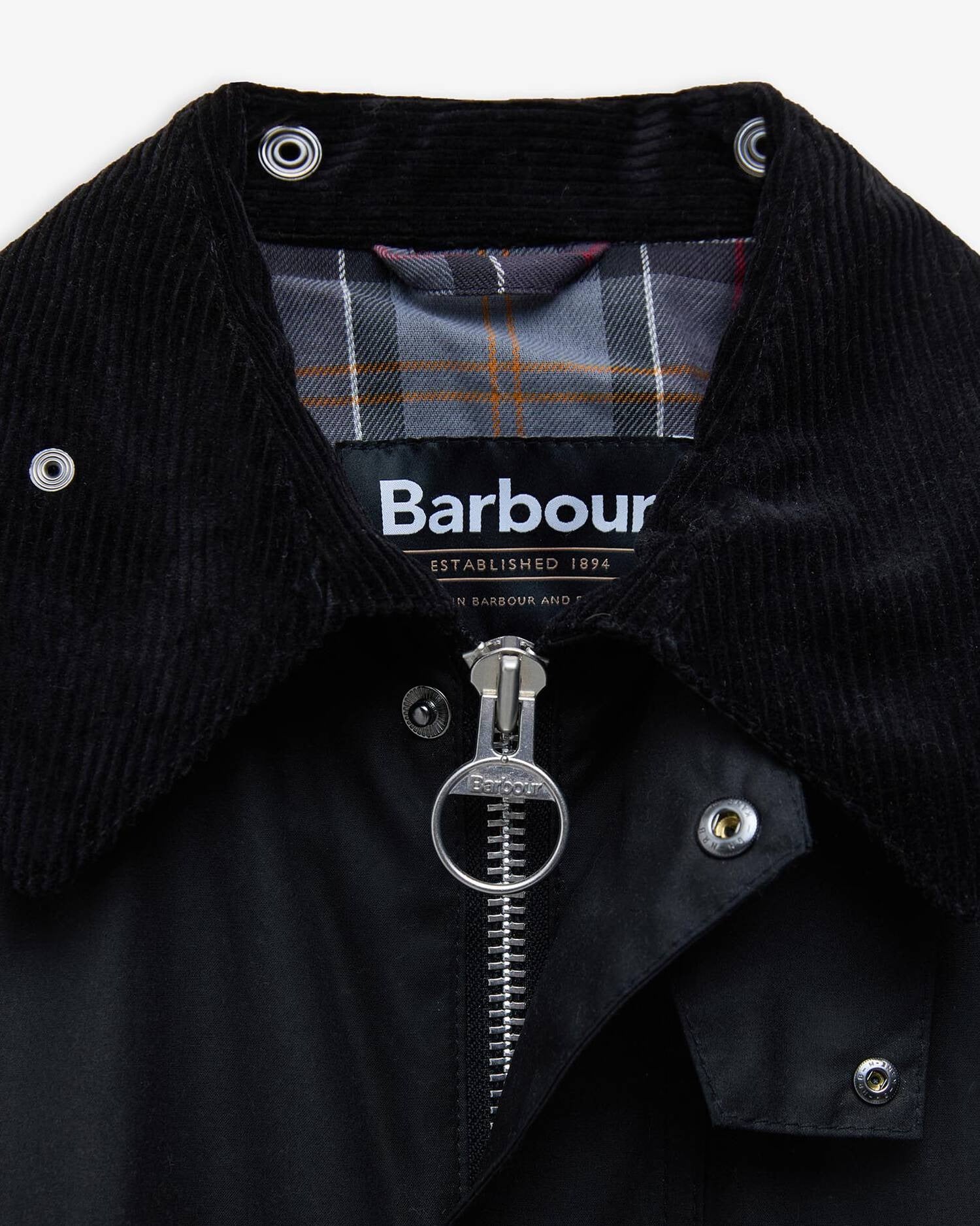 MODIFIED TRANSPORT WAX JACKET - BLACK