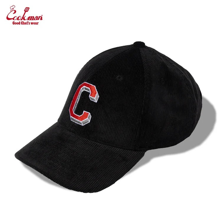 CURVE BRIM CAP CORDUROY - BLACK
