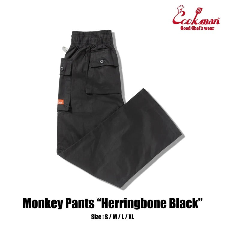 MONKEY PANTS HERRINGBONE - BLACK