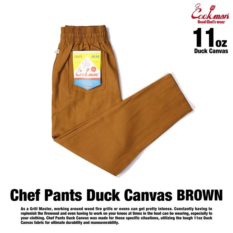 CHEF PANTS DUCK CANVAS - BROWN