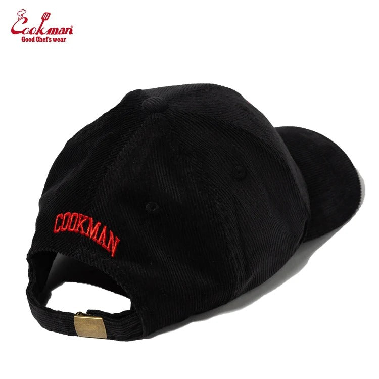 CURVE BRIM CAP CORDUROY - BLACK
