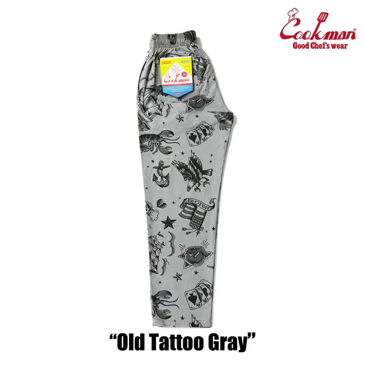 CHEF PANTS OLD TATTOO - GRAY