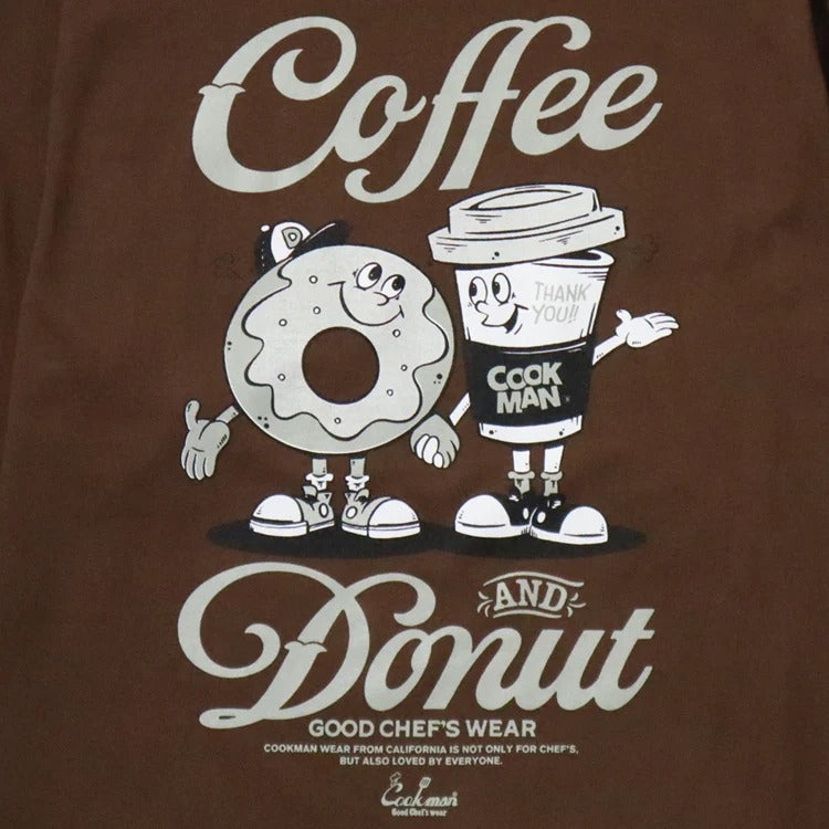 LONG SLEEVE TEES COFFEE & DONUT - DARK BROWN