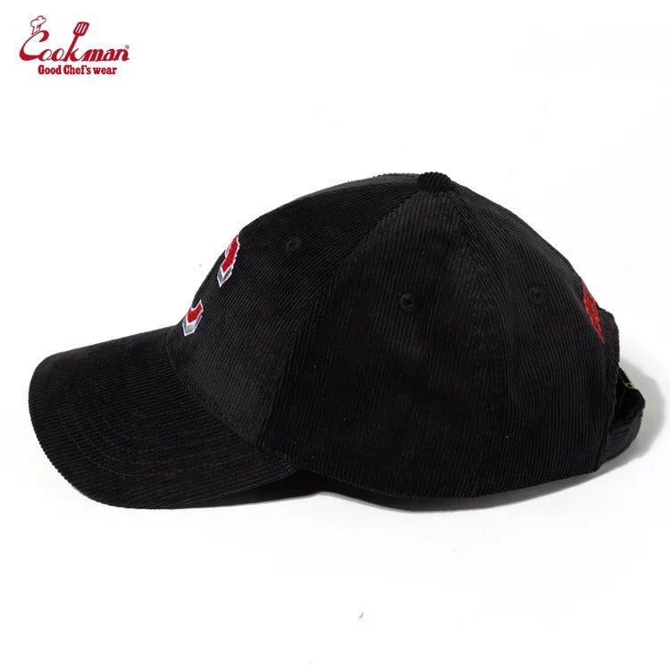 CURVE BRIM CAP CORDUROY - BLACK