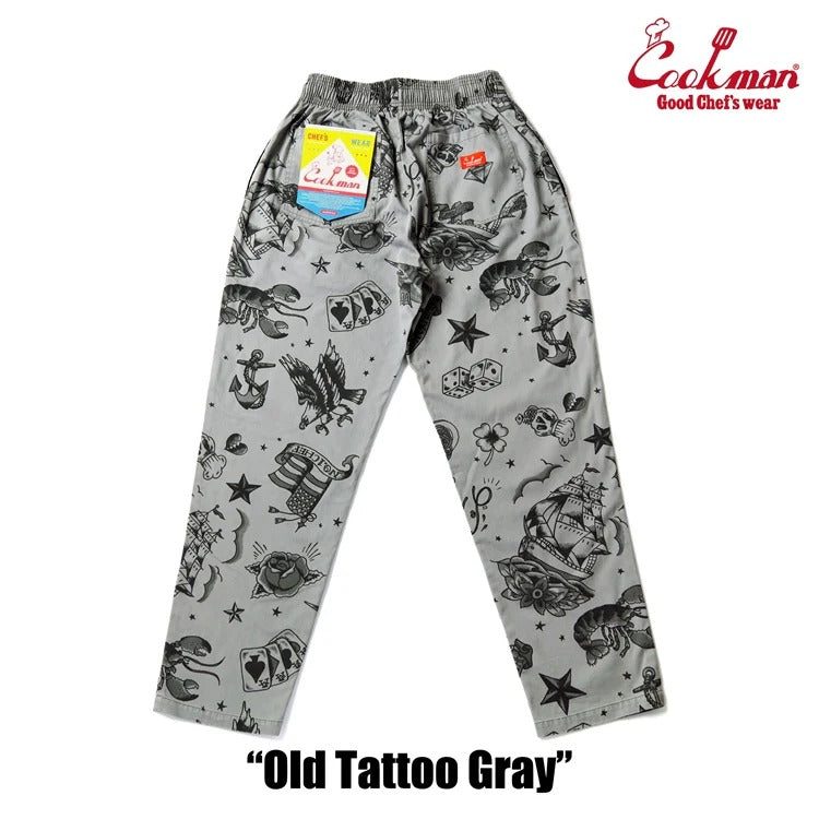 CHEF PANTS OLD TATTOO - GRAY