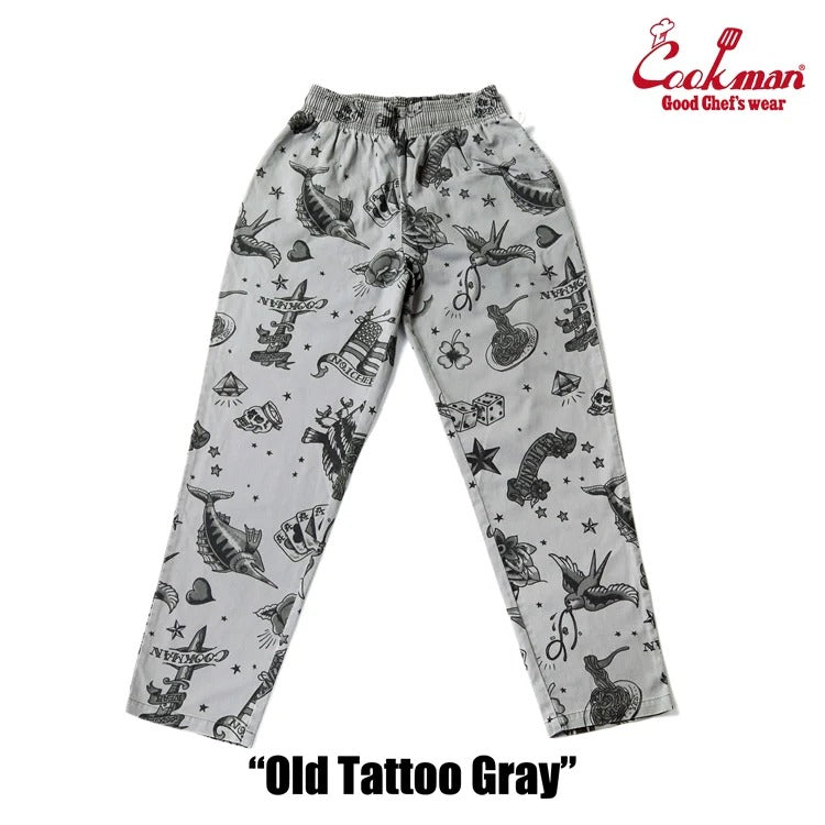 CHEF PANTS OLD TATTOO - GRAY