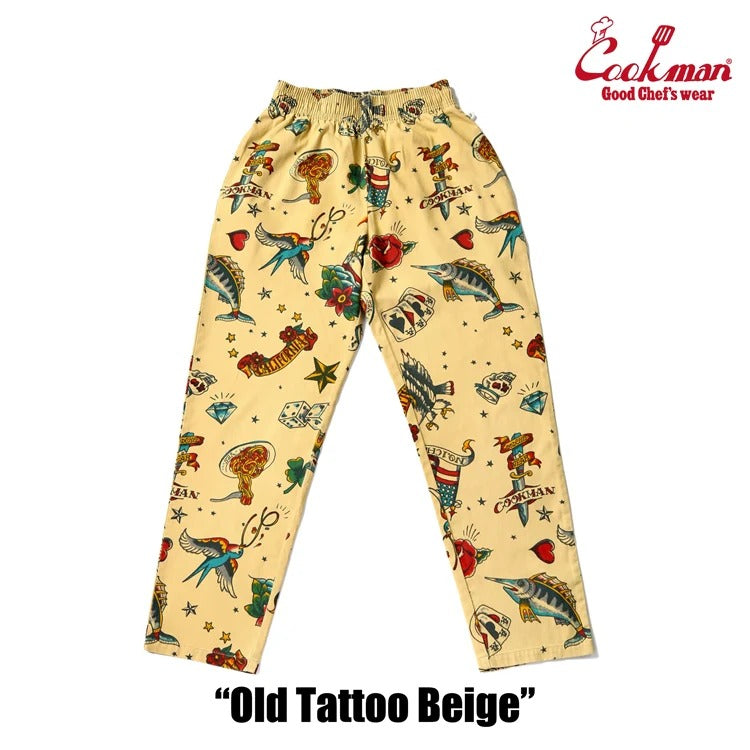CHEF PANTS OLD TATTOO - BEIGE