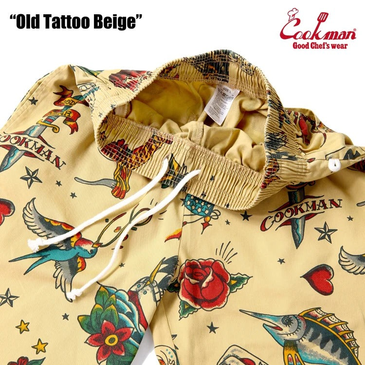 CHEF PANTS OLD TATTOO - BEIGE