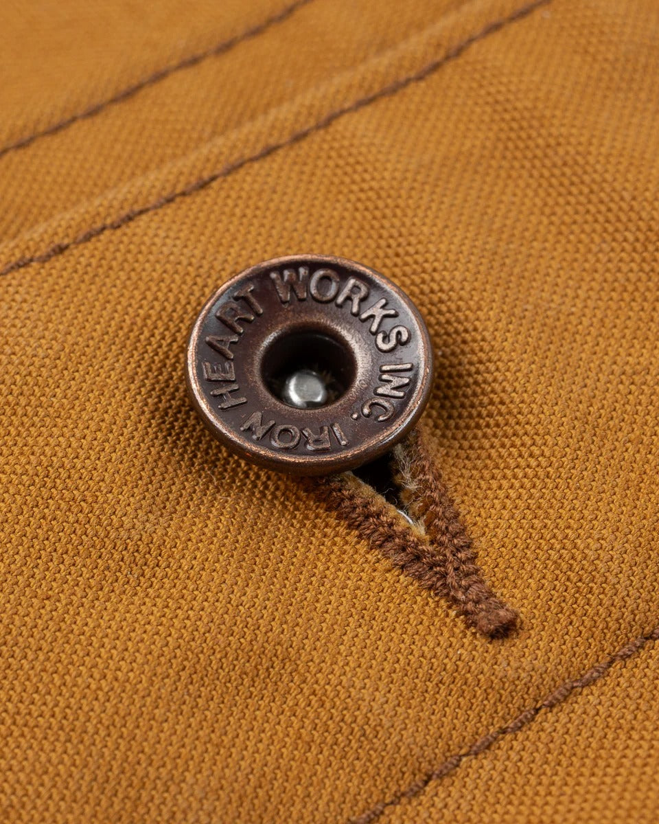 IHJ-148-BRN 10OZ KURASHIKIZOME® ORGANIC COTTON DUCK CHORE JACKET - BROWN