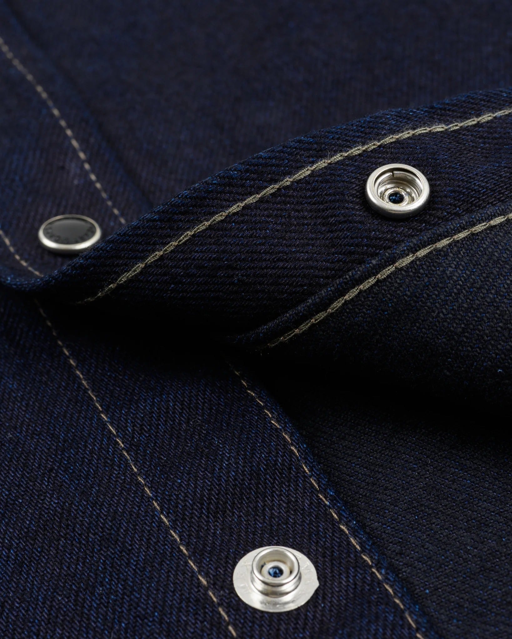 IHSH-295 14oz Selvedge Denim Western Shirt - INDIGO