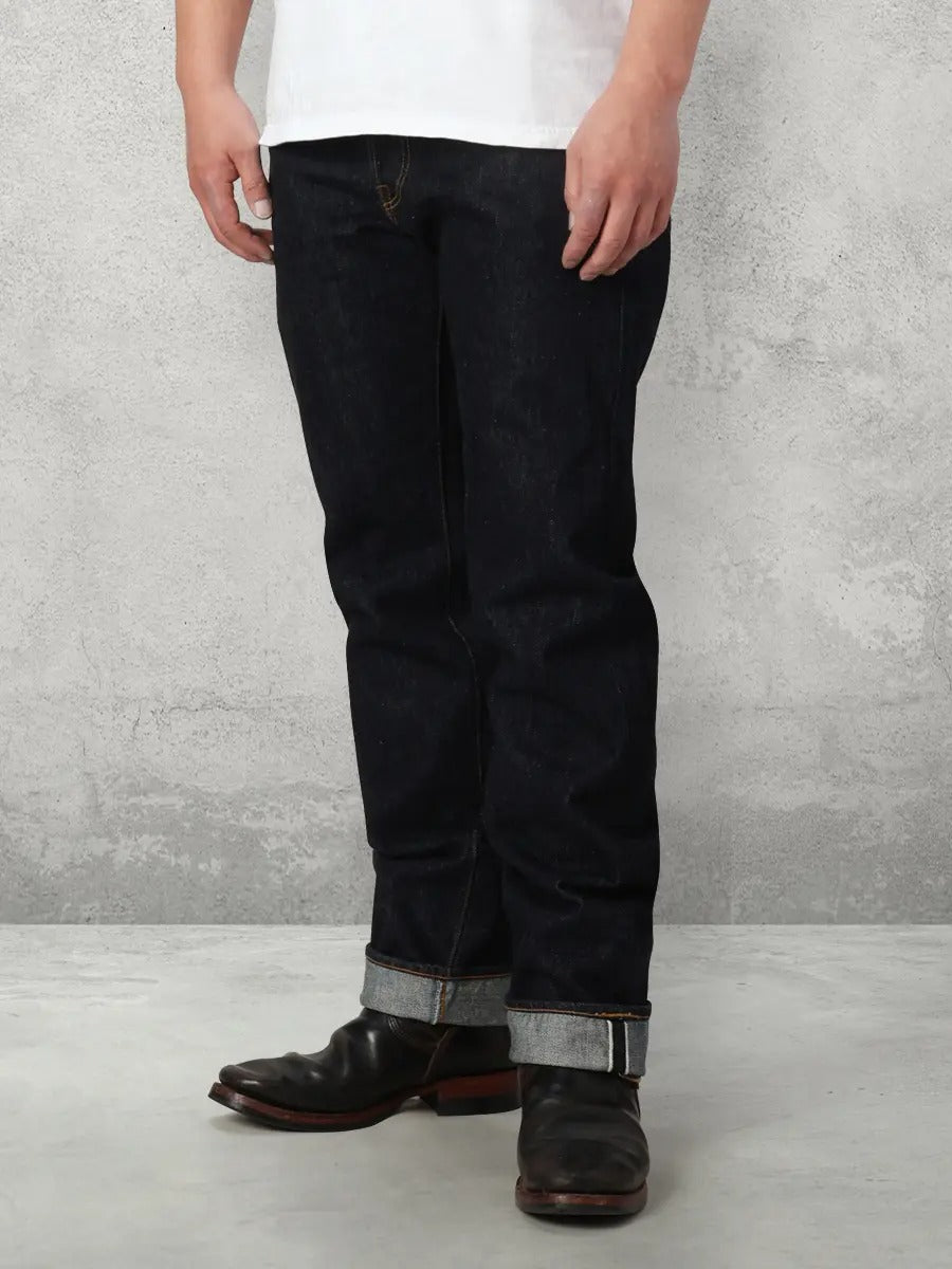 FN-8004 18oz DENIM TROUSERS - WIDE TAPERED - INDIGO