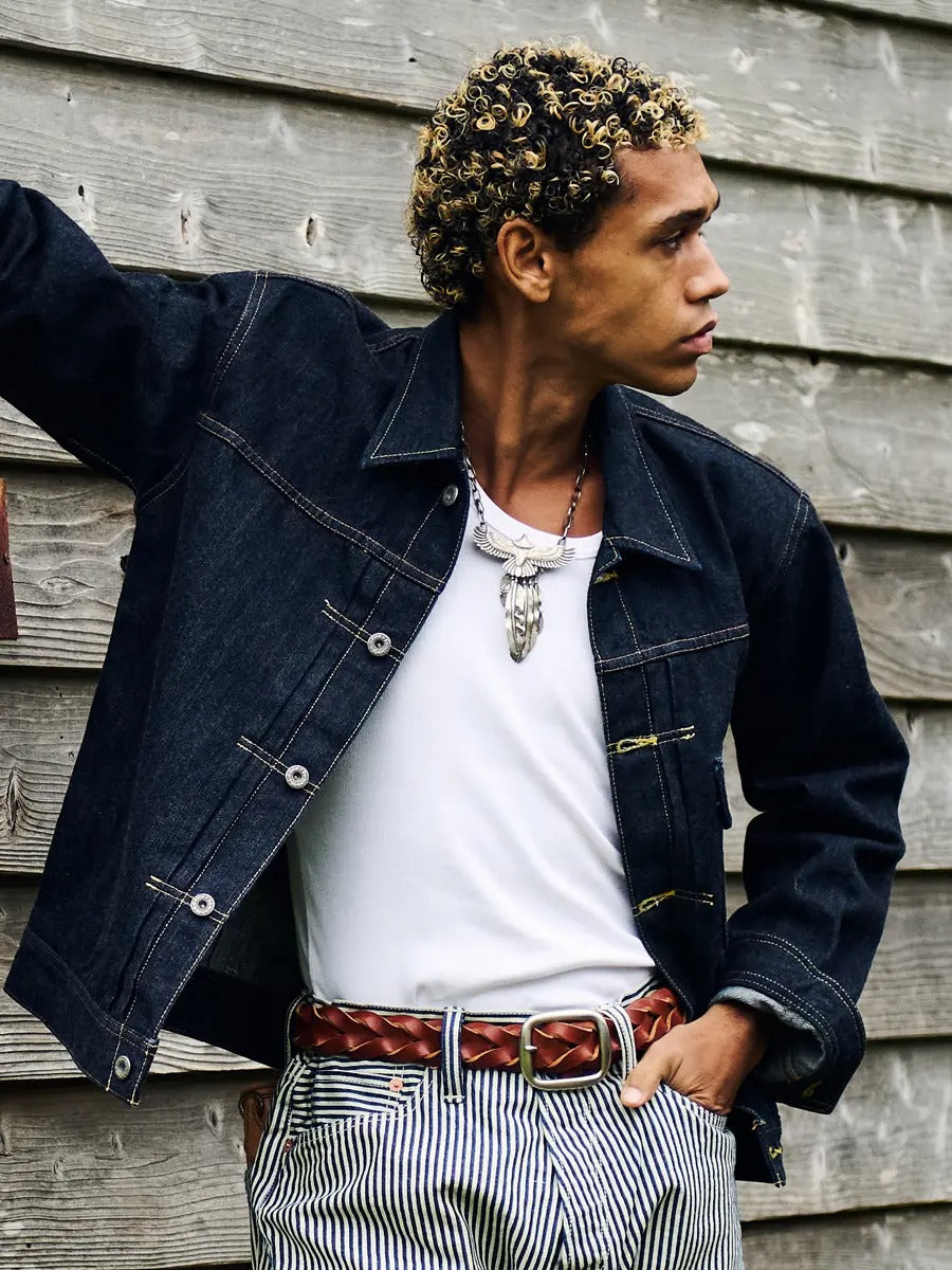 FN-OJ-D101 14.5ozDENIM JACKET - 40's - INDIGO