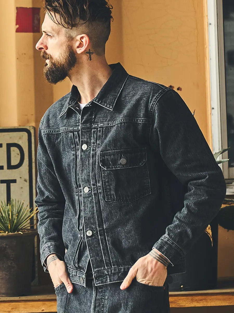 FN-OJ-DB001C JACKET - BLACK 40'S - BLACK