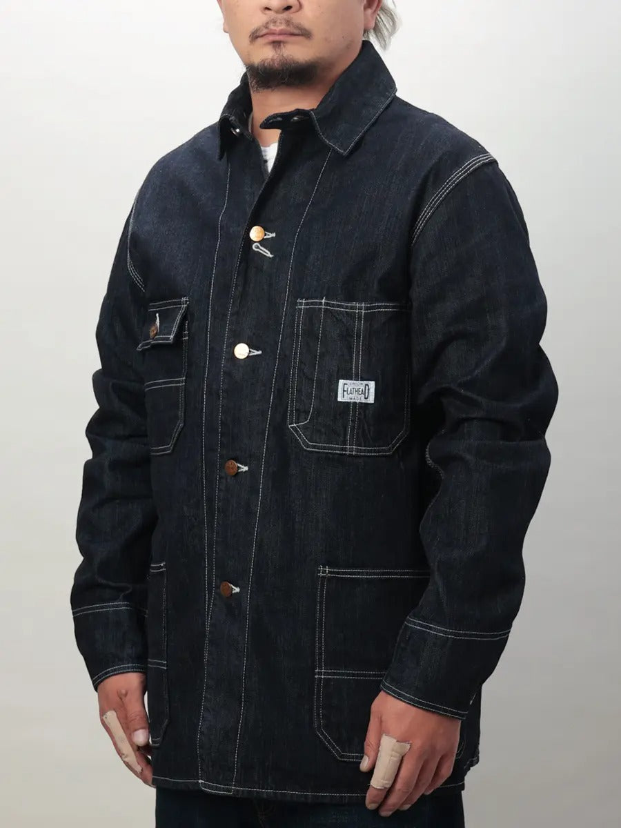 FN-OJ-DC002 JACKET - 10oz DENIM COVERALL - INDIGO